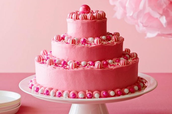 hot pink cake